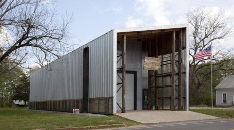 Fire department designed by Rural Studio architecture
