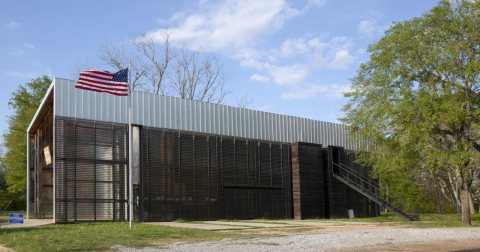 Fire department designed by Rural Studio architecture