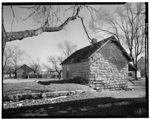 REAR ELEVATION OF SECOND OLDEST HOUSE. OLDEST HOUSE IS AT LEFT - Town of Liebenthal