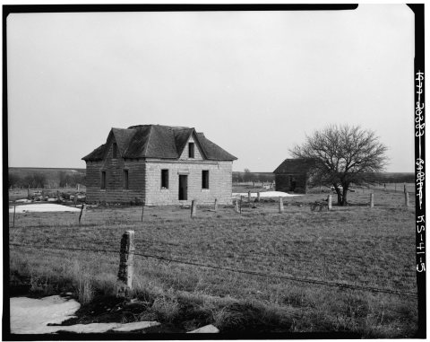 AN INTACT SHINGLED HOUSE WITH A POST ROCK FENCING IN A PRAIRIE SCENE LOCATED IN THE SOUTH EDGE OF LIEBENTHAL. - Town of…