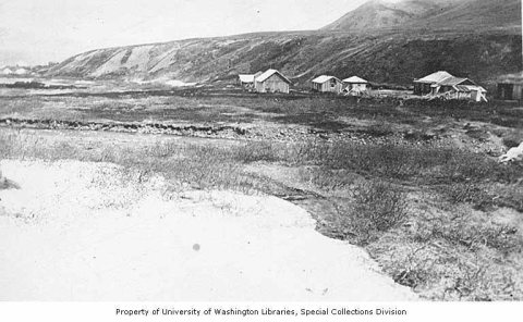 Houses and beach at Cold Bay, Alaska, 1919