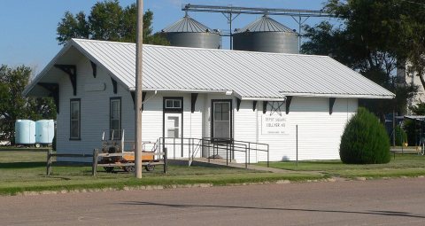 Collyer, Kansas depot from NW 1