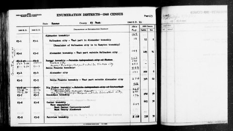 1940 Census Enumeration District Descriptions - Kansas - Rush County - ED 83-1, ED 83-2, ED 83-3, ED 83-4, ED 83-5, ED …