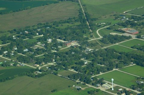 Aerial view of Admire, Kansas 09-04-2013