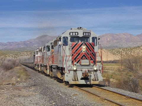 Empty ore train