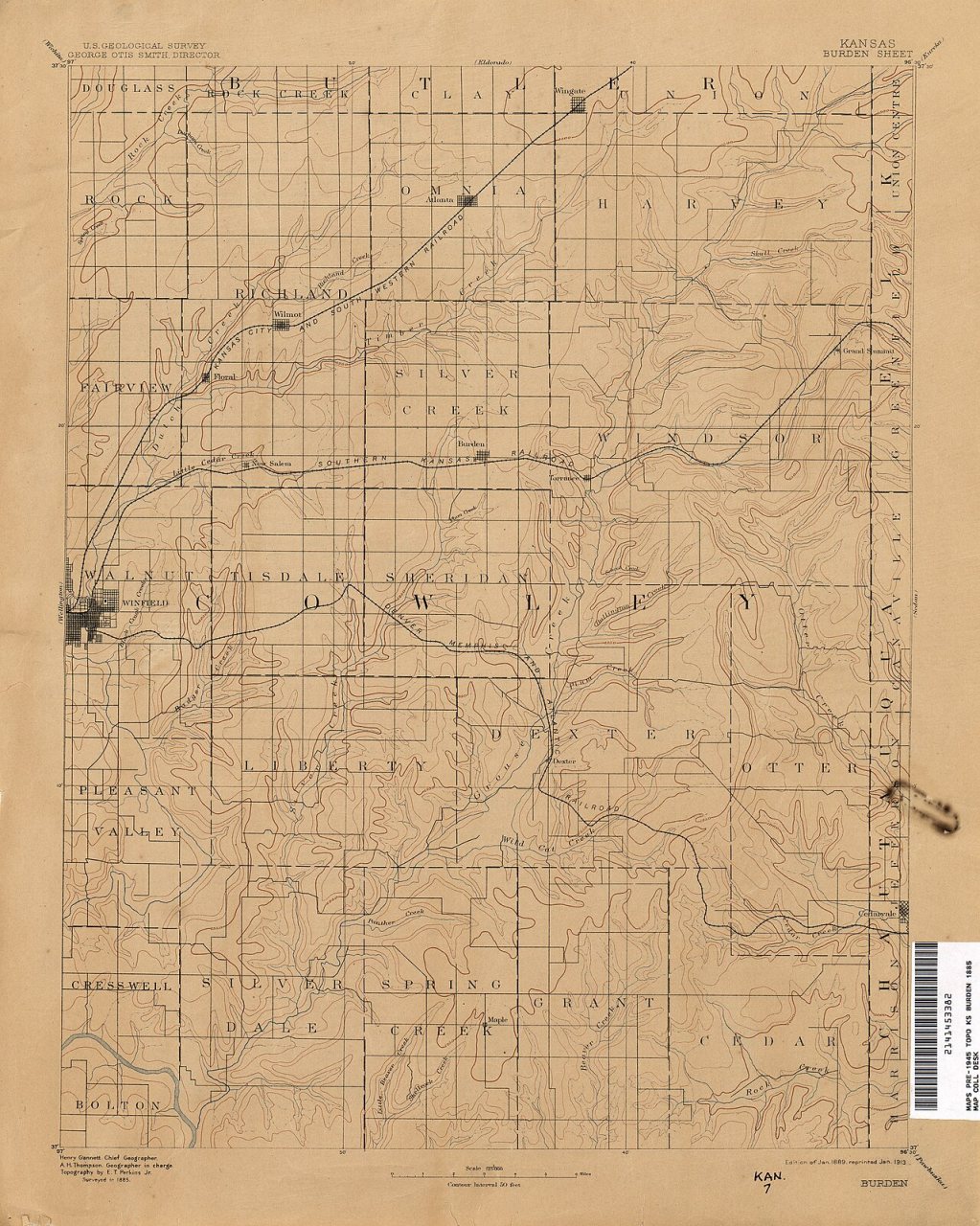 Burden 1885 1-125,000 - PCL Map Collection - txu-pclmaps-topo-ks-burden-1885