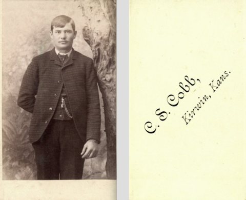 Portrait of man by C S Cobb of
