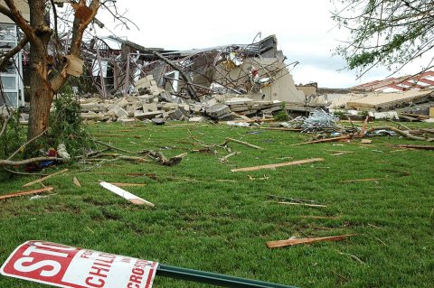 FEMA - 37572 - Chapman, KS, Tornado Damage to middle school