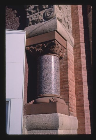 Bank, column detail, Kansas and Main Streets