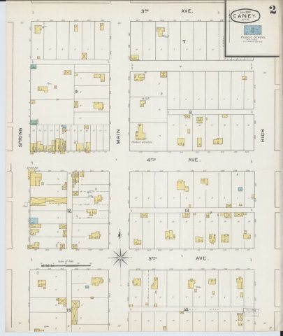 Sanborn Fire Insurance Map from Caney, Montgomery County, Kansas. LOC sanborn02914 001-2