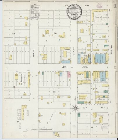 Sanborn Fire Insurance Map from Caney, Montgomery County, Kansas. LOC sanborn02914 001-1