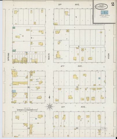 Sanborn Fire Insurance Map from Caney, Montgomery County, Kansas. LOC sanborn02914 001-2