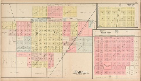 Standard atlas of Harper County, Kansas - including a plat book of the villages, cities and townships of the county, ma…