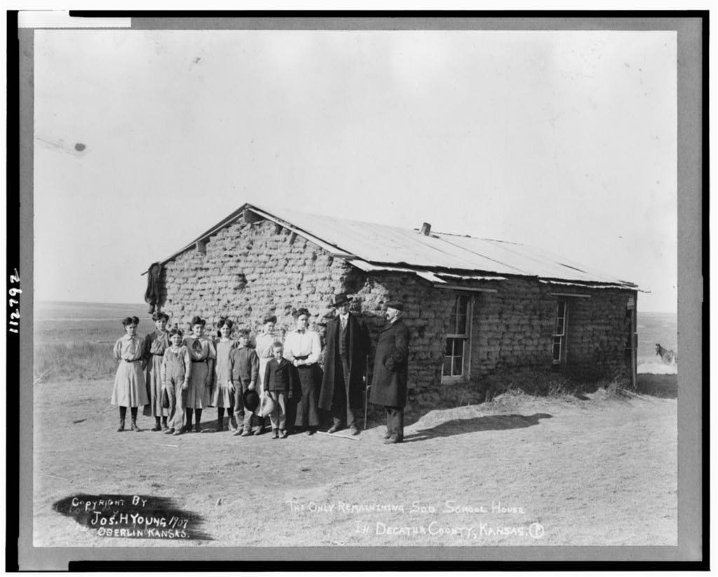 The only remaining sod school house in Decatur County, Kansas
