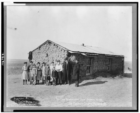 The only remaining sod school house in Decatur County, Kansas