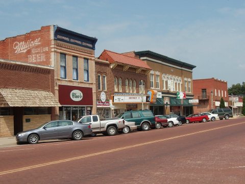 Kingman kansas business district 2009