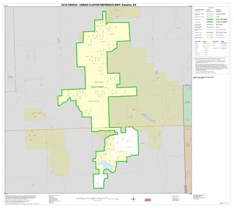 2010 Census Urban Cluster Reference Map for
