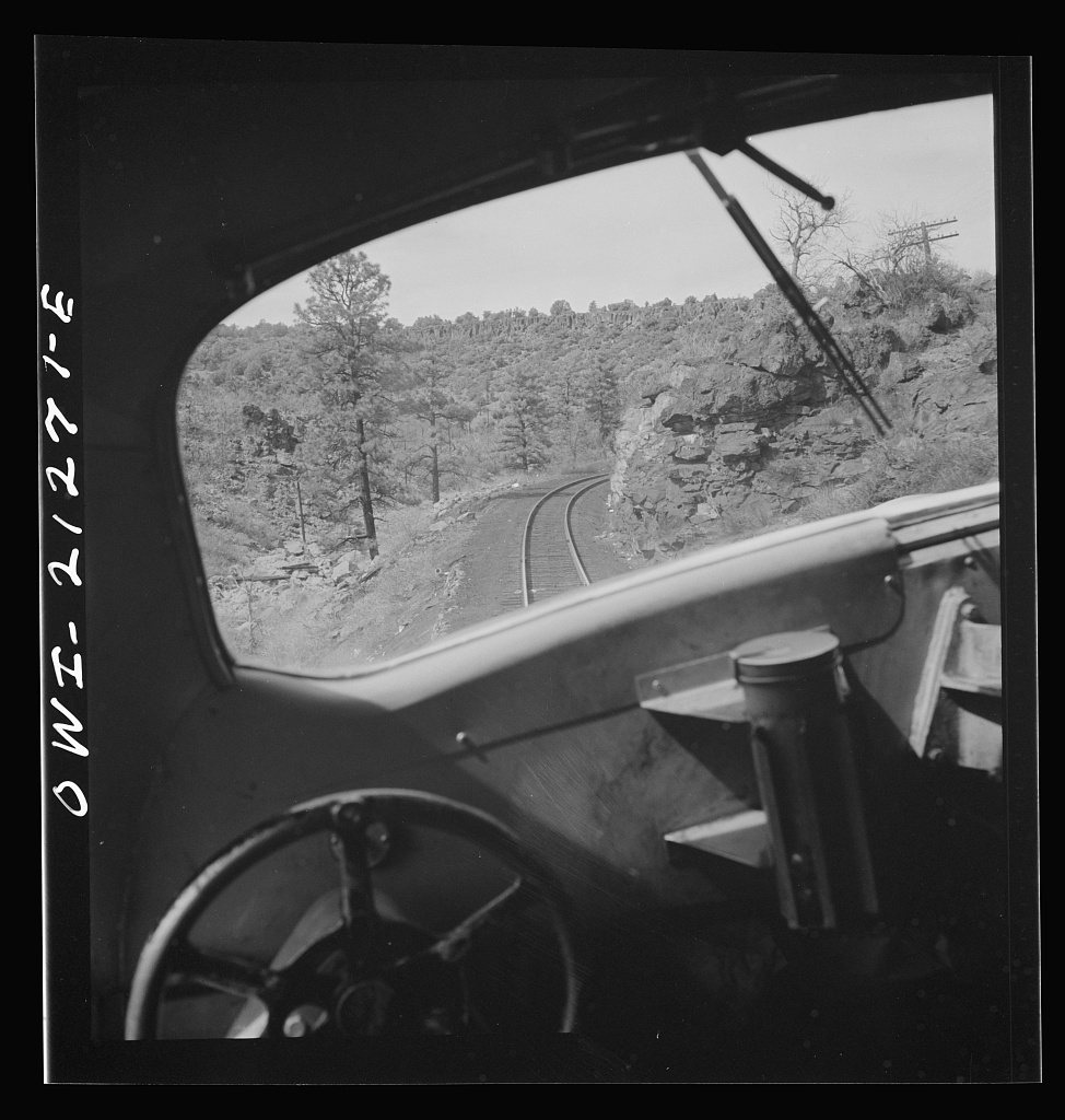 Untitled photo, possibly related to: Williams, Arizona. On the Atchison, Topeka and Santa Fe Railroad between Winslow a…