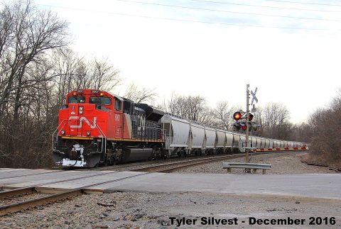 DPU on a WB Covered Hopper Edgerton, KS 12-15-16