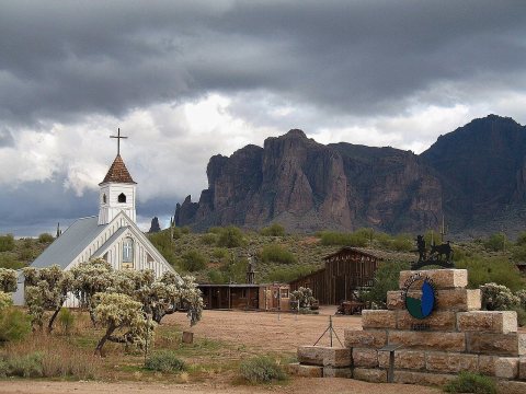 Superstitious Mountains Museum and Apache Junction Church AZ