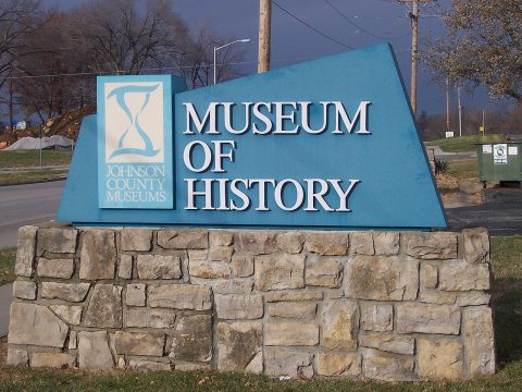 Johnson County Museum of History Entry sign