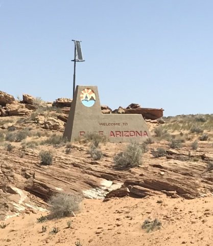 Welcome to Page Arizona sign