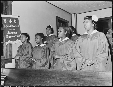 Baptist Church Choir, won district singing competition in 1945. Inland Steel Company, Wheelwright ^1 & 2 Mines... - NAR…