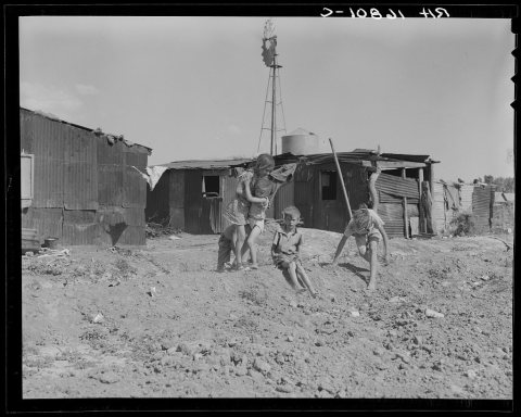Housing for migratory cotton laborers near Casa Grande, Arizona