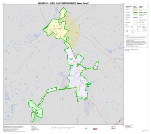 2010 Census Urban Cluster Reference Map for