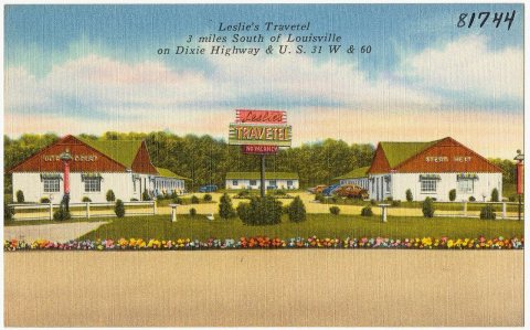 Leslie's Travetel, 3 miles south of Louisville on Dixie Highway and U. S. 31 W and 60 (81744)
