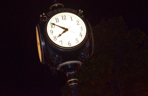 Street Clock at Night 2016