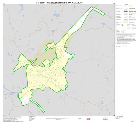 2010 Census Urban Cluster Reference Map for