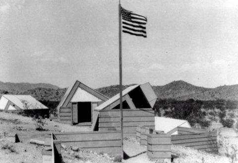 Ocotillo camp photo no. 1. Courtesy Brian Spencer & the Frank Lloyd Wright Foundation, Scottsdale, Arizona