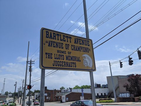 Lloyd Memorial High School "Barlett Avenue" Sign