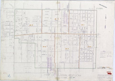 1950 Census Enumeration District Maps - Kentucky (KY) - Calloway County - Murray - ED 18-1 to 6