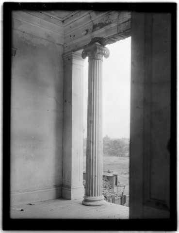 Historic American Buildings Survey Richard Koch, Photographer, October, 1936 COLUMN AND PILASTER AT STAIR HALL END OF S…