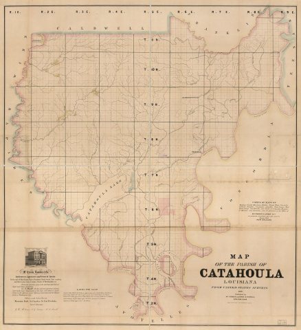 Map of the Parish of Catahoula, Louisiana