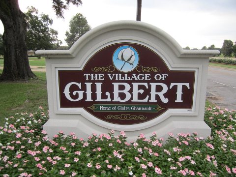 Gilbert, LA, welcome sign IMG 0319