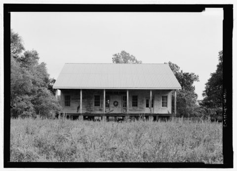 Closer view of the south elevation - Sompayrac House, 1078 Louisiana State Highway 494, Natchez, Natchitoches Parish, LA