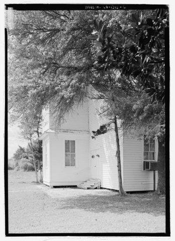 Detail view of south front entrance, looking from east - St. Charles Roman Catholic Chapel, 4078 Louisiana State Highwa…