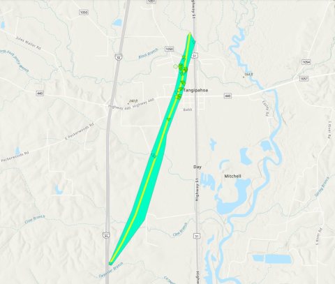 February 8 tornado track
