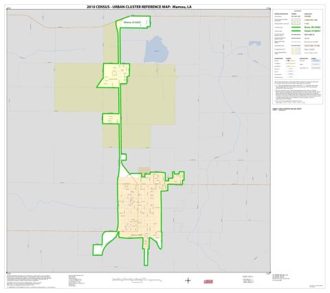 2010 Census Urban Cluster Reference Map for