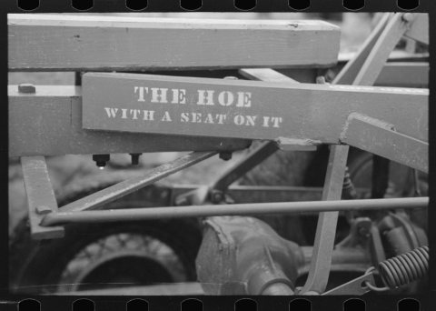 Stencil on Dixie cotton chopper
