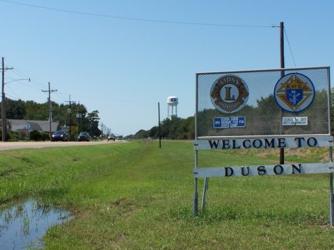 Duson Welcome sign
