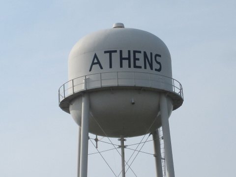 Athens, LA, water tower IMG 3631