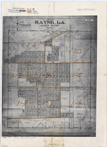 1950 Census Enumeration District Maps - Louisiana (LA) - Acadia Parish - Rayne - ED 1-1 to 8