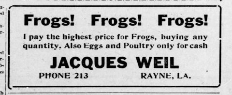 Frogs! Frogs! Frogs! The Rayne Acadian-Tribune, 25 Feb 1928, Page 5