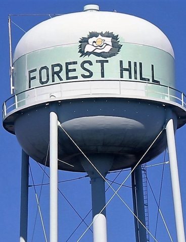 Forest Hill, LA, water tower IMG 0147