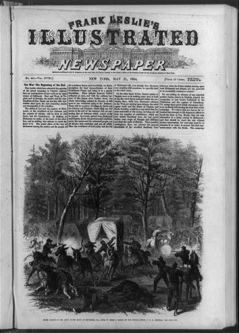 Rebel attack on Gen. Lee's wagon train at Mansfield, La., April 8