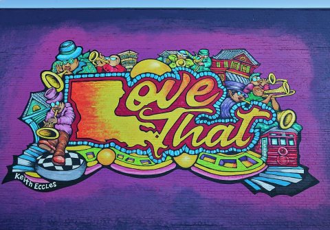 The "Love That" mural by Keith Eccles